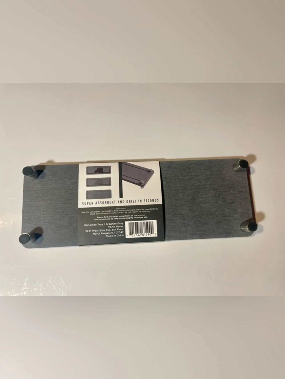 Diatomite Stone Sink Tray Water Absorbing Fast Drying Graphite Gray 11
